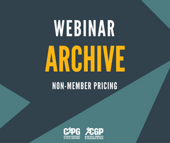 CAPG Webinar &amp; Conference Recordings Archive